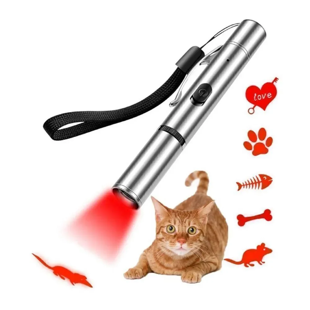Cat Toys Dog Toy Pets Interactive Toys Laser Pointer Pens (2x Pack Green & Red)